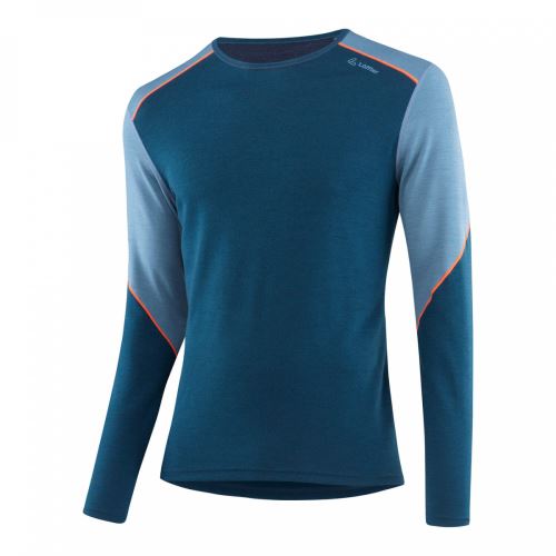 Löffler L/S Transtex Merino - modrá