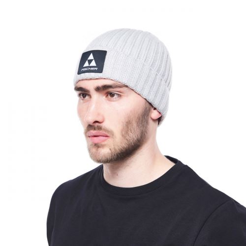 Fischer Beanie Logo - šedá