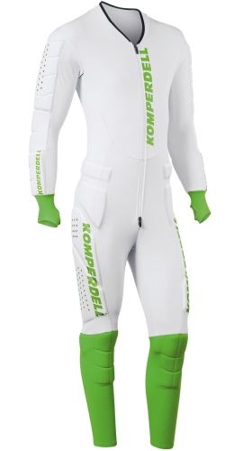 Komperdell Adult Slalom Protector Race Suit - Thermo - bílá/zelená